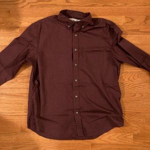 Old Navy Maroon Button Down Shirt. Light worn . Size large.